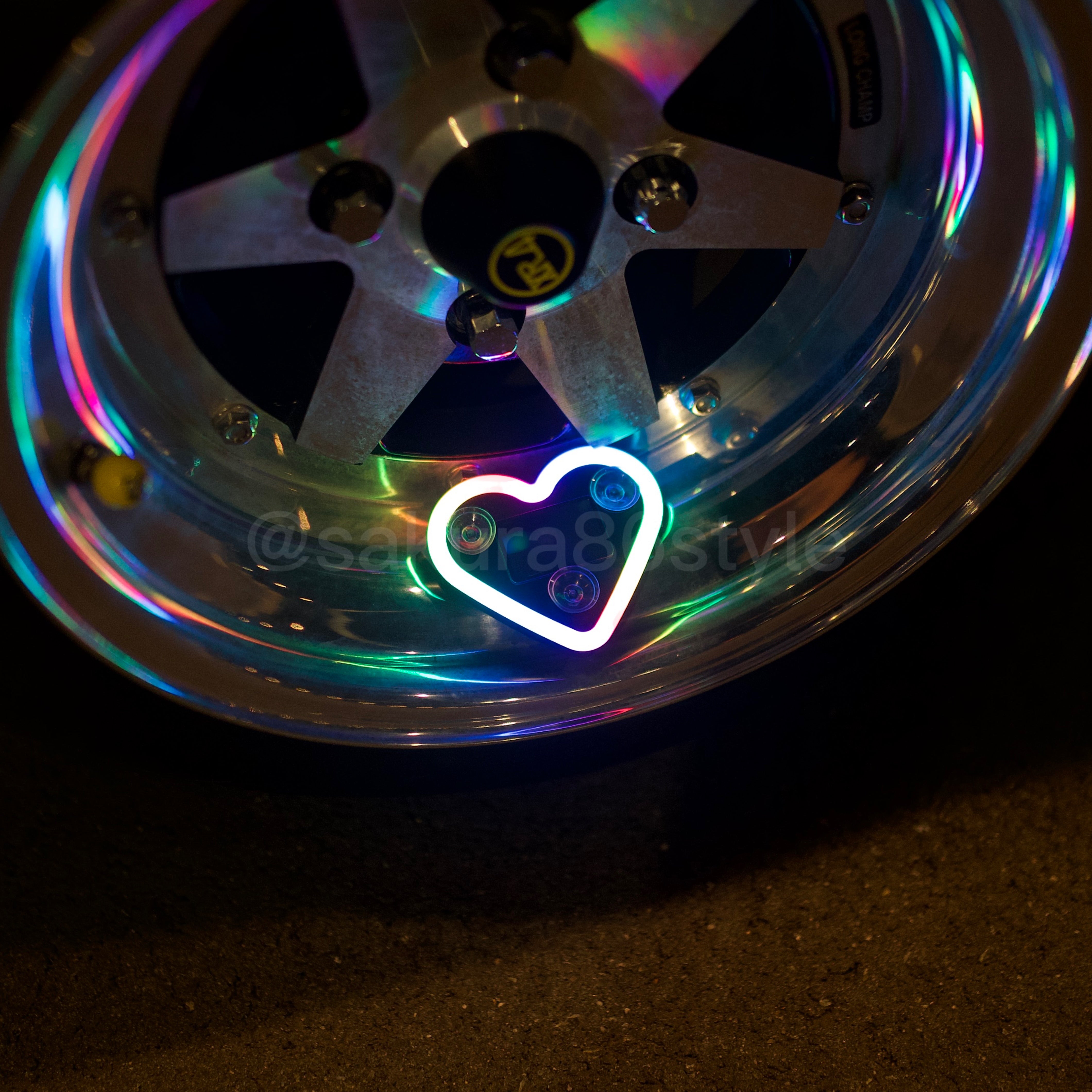 Smart RGB Neon Glow Solar Hearts