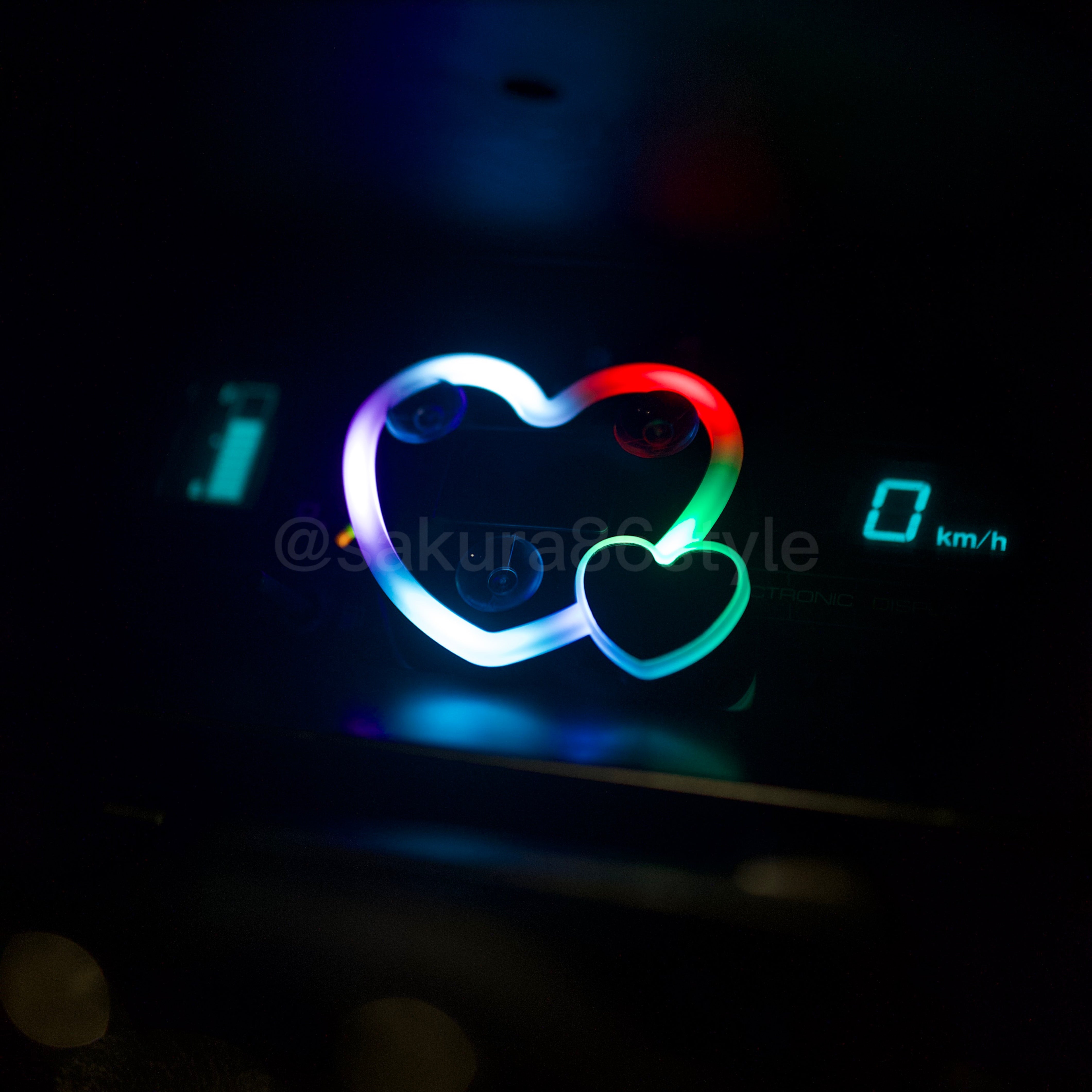 Smart RGB Neon Glow Solar Dual Hearts